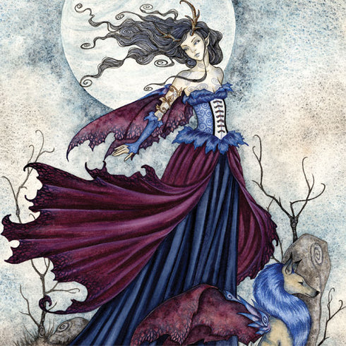 The Moon is Calling Fairy and Dragon by Amy Brown iPhone Skins